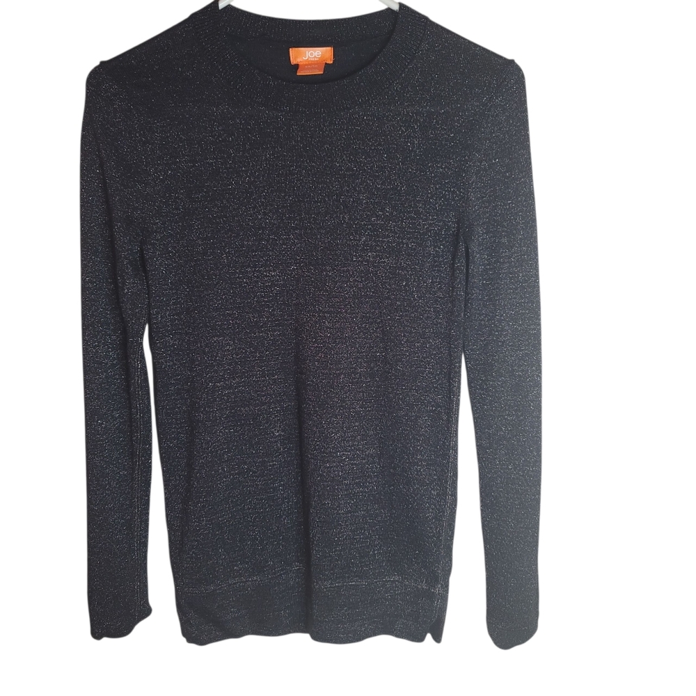 Shimmery Black & Silver Lightweight Sweater for Women SIZE (XS/TP)